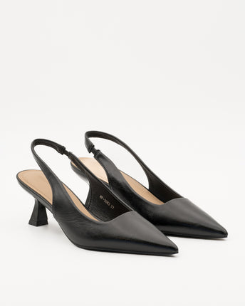 Buonarotti Slingback Heels Schwarz