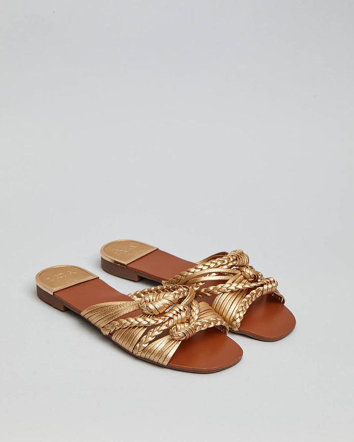 Buonarotti Hausschuhe Gold Borte
