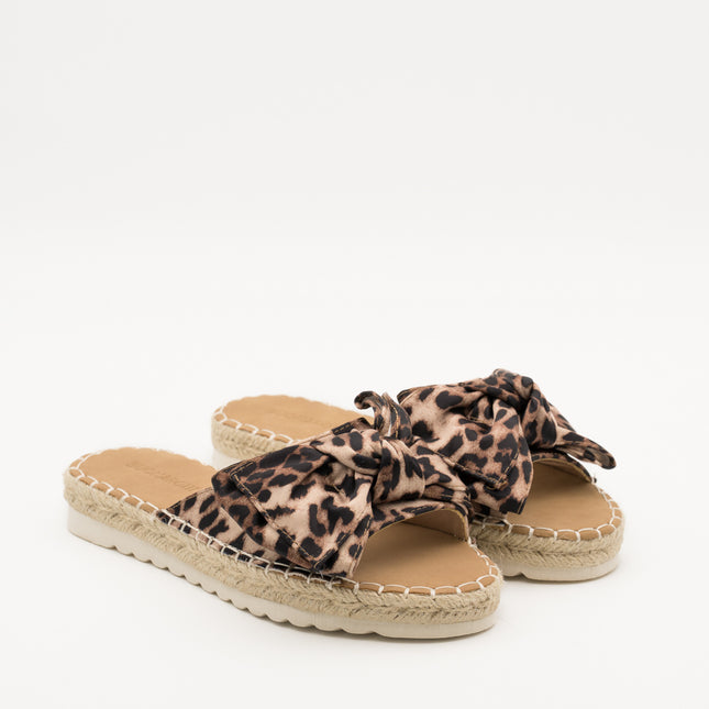 Buonarotti Pantoffeln Leopard Suedine Schleife