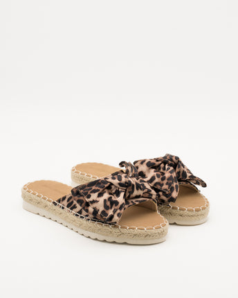 Buonarotti Pantoffeln Leopard Suedine Schleife