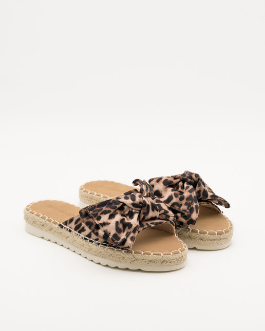 Buonarotti Pantoffeln Leopard Suedine Schleife