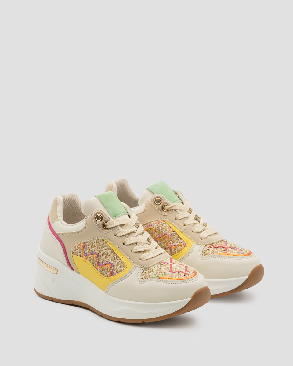 Buonarotti Turnschuhe Beige Canvas Farbe