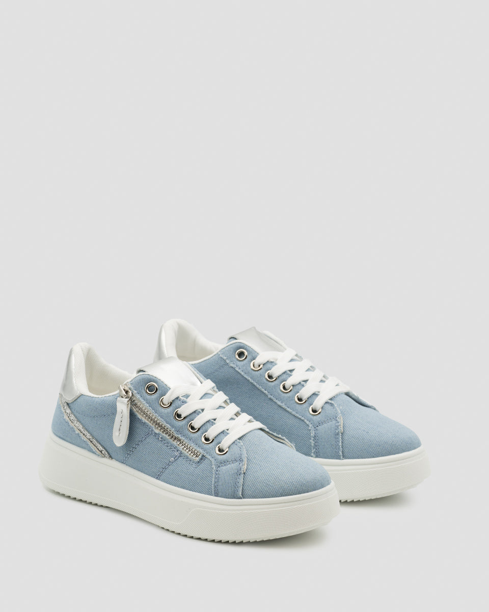 Buonarotti Turnschuhe Blaue Jeans Zipper