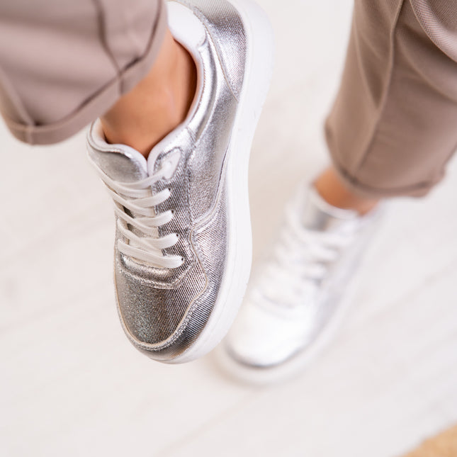 Buonarotti Turnschuhe Silber Inspiriert Kraft Weiß