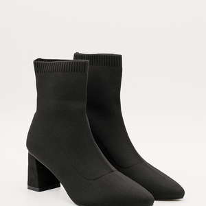 Buonarotti Sock Heels Schwarzer Absatz Suedine