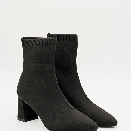 Buonarotti Sock Heels Schwarzer Absatz Suedine