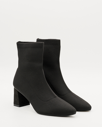 Buonarotti Sock Heels Schwarzer Absatz Suedine