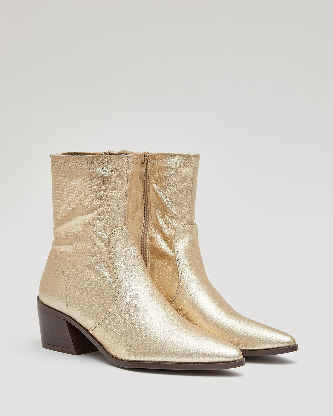 Buonarotti Sockenstiefel Gold Blockabsatz