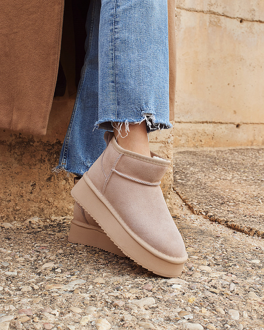 Buonarotti Ugie Stiefel Beige Leder Plateau