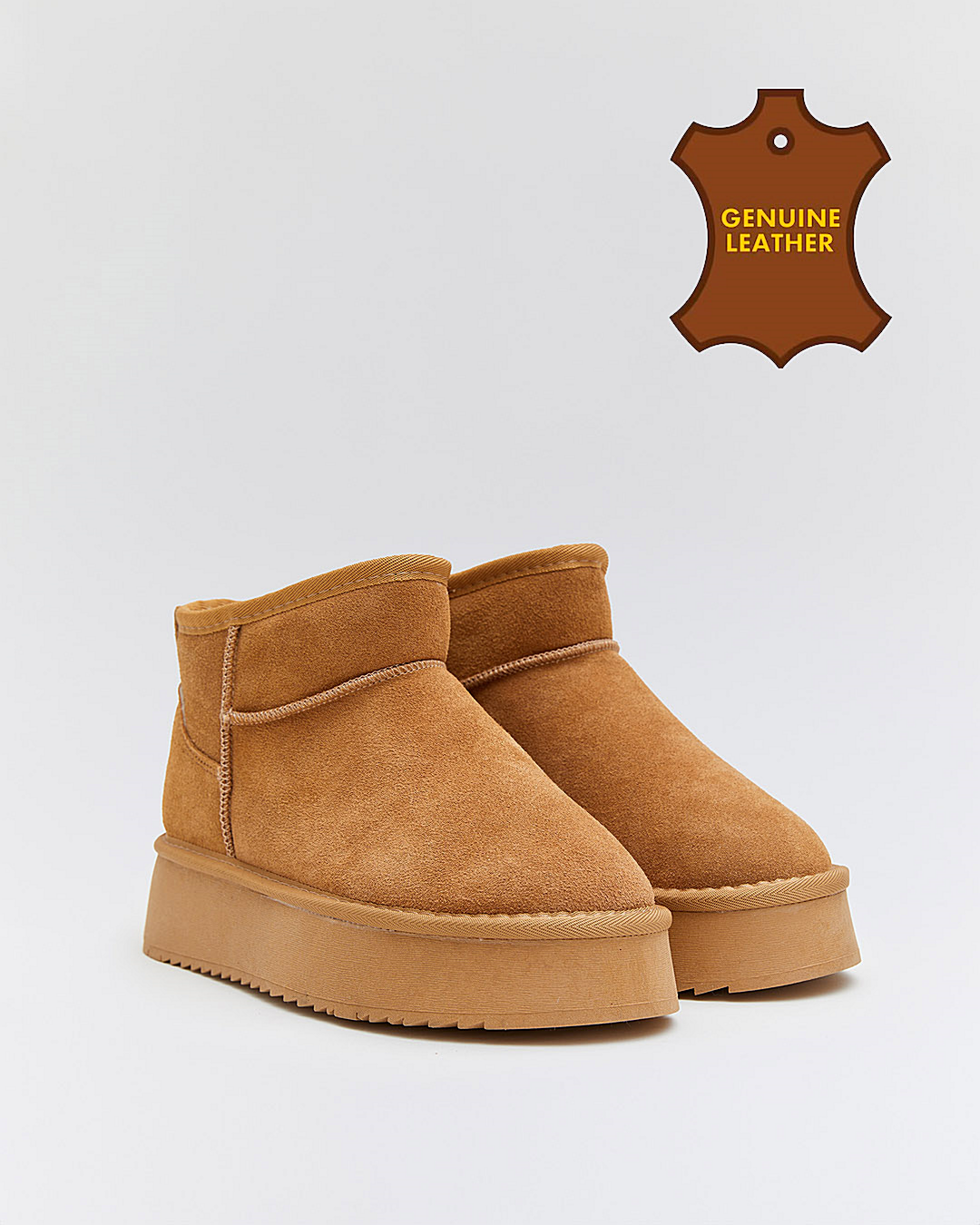 Buonarotti Ugie Stiefel Kamelleder Plateau