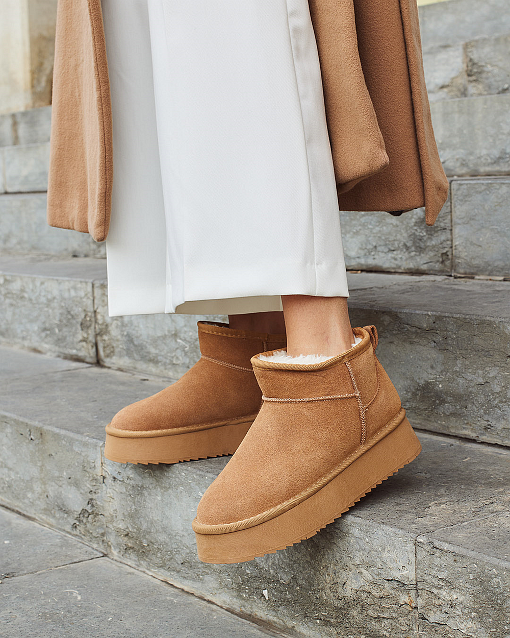 Buonarotti Ugie Stiefel Kamelleder Plateau
