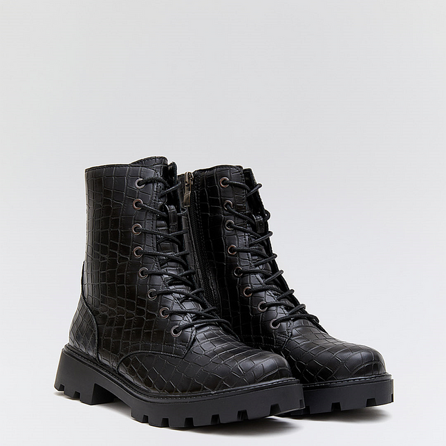 Buonarotti Veterinär Stiefel Schwarz Croc