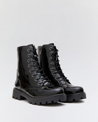 Buonarotti Tierarztstiefel Schwarz Lack