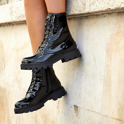 Buonarotti Tierarztstiefel Schwarz Lack