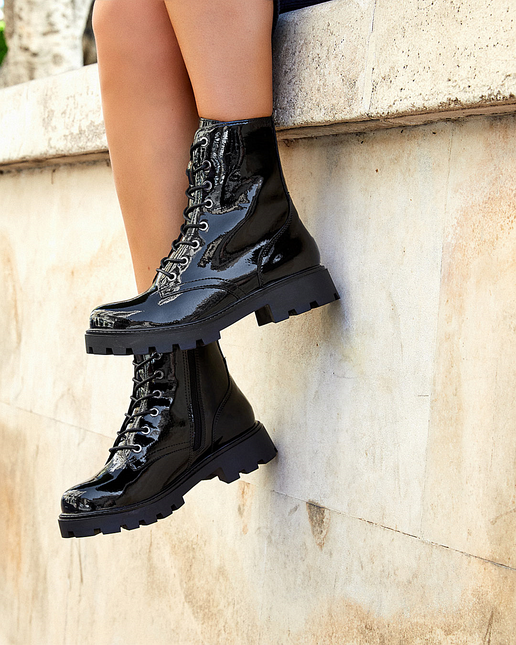 Buonarotti Tierarztstiefel Schwarz Lack