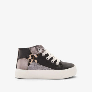 Conguitos High Sneakers Mädchen Schwarz Star Leopard