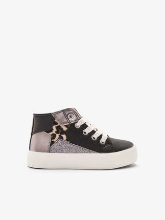 Conguitos High Sneakers Mädchen Schwarz Star Leopard