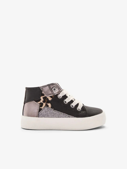 Conguitos High Sneakers Mädchen Schwarz Star Leopard
