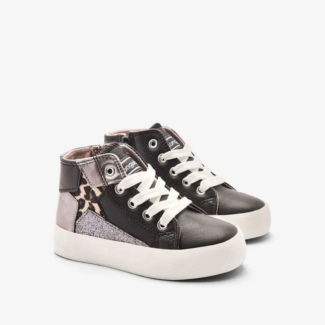 Conguitos High Sneakers Mädchen Schwarz Star Leopard