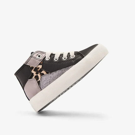 Conguitos High Sneakers Mädchen Schwarz Star Leopard