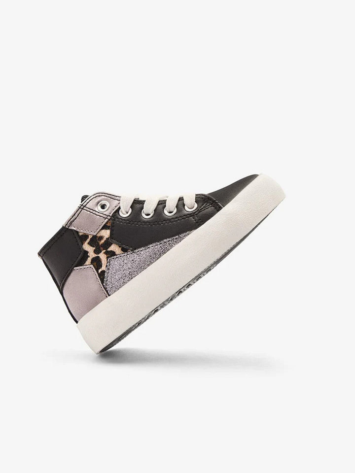 Conguitos High Sneakers Mädchen Schwarz Star Leopard