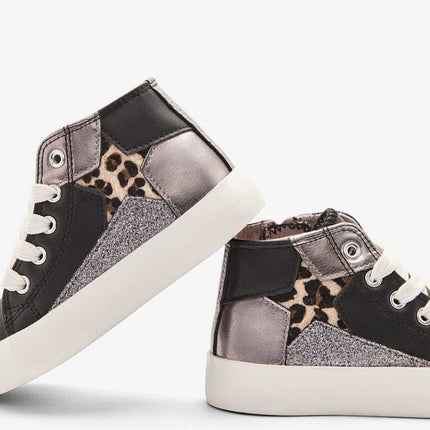 Conguitos High Sneakers Mädchen Schwarz Star Leopard