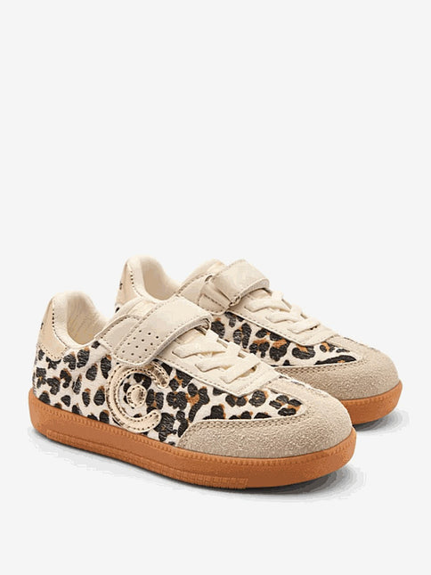 Conguitos Turnschuhe Mädchen Creme Leopard Logo