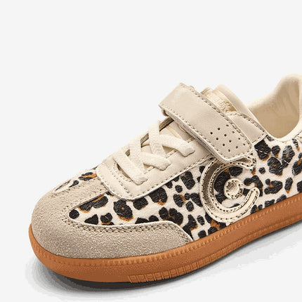 Conguitos Turnschuhe Mädchen Creme Leopard Logo