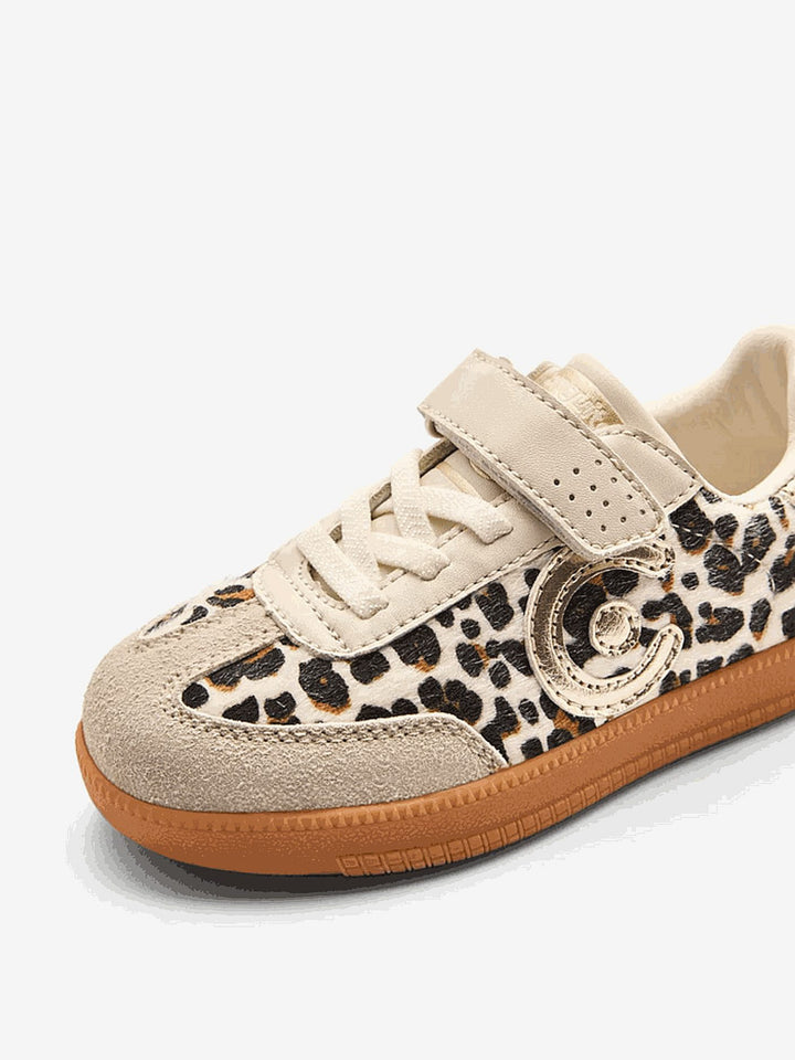 Conguitos Turnschuhe Mädchen Creme Leopard Logo