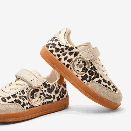 Conguitos Turnschuhe Mädchen Creme Leopard Logo