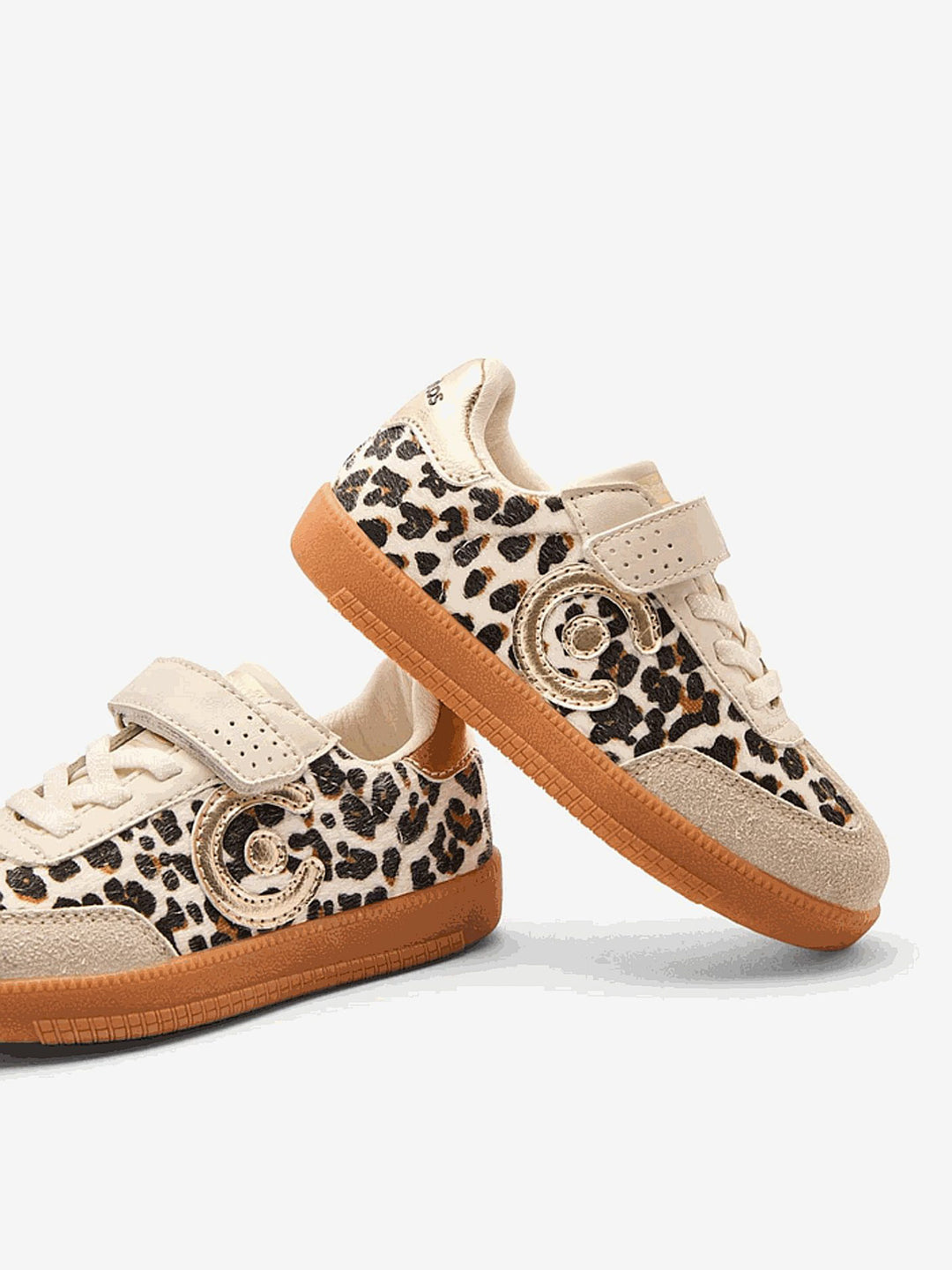 Conguitos Turnschuhe Mädchen Creme Leopard Logo