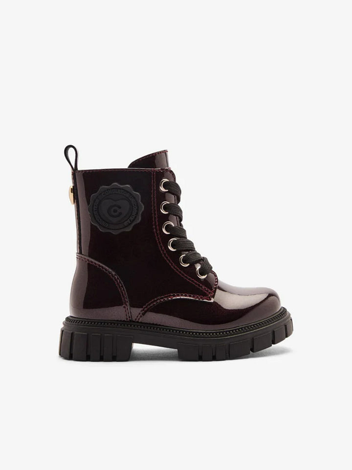 Conguitos Veteranenstiefel Mädchen Burgunderfarbener Lack