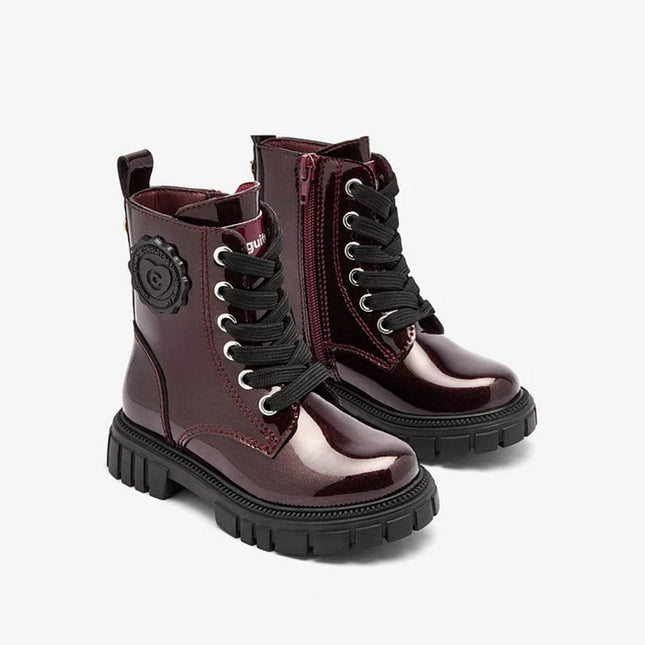 Conguitos Veteranenstiefel Mädchen Burgunderfarbener Lack