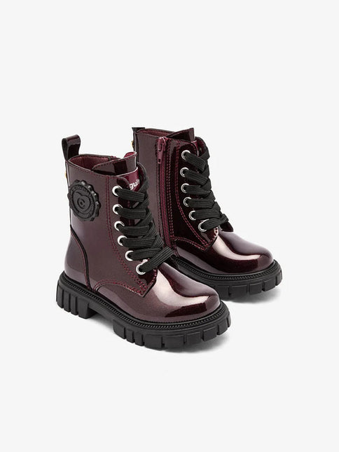 Conguitos Veteranenstiefel Mädchen Burgunderfarbener Lack
