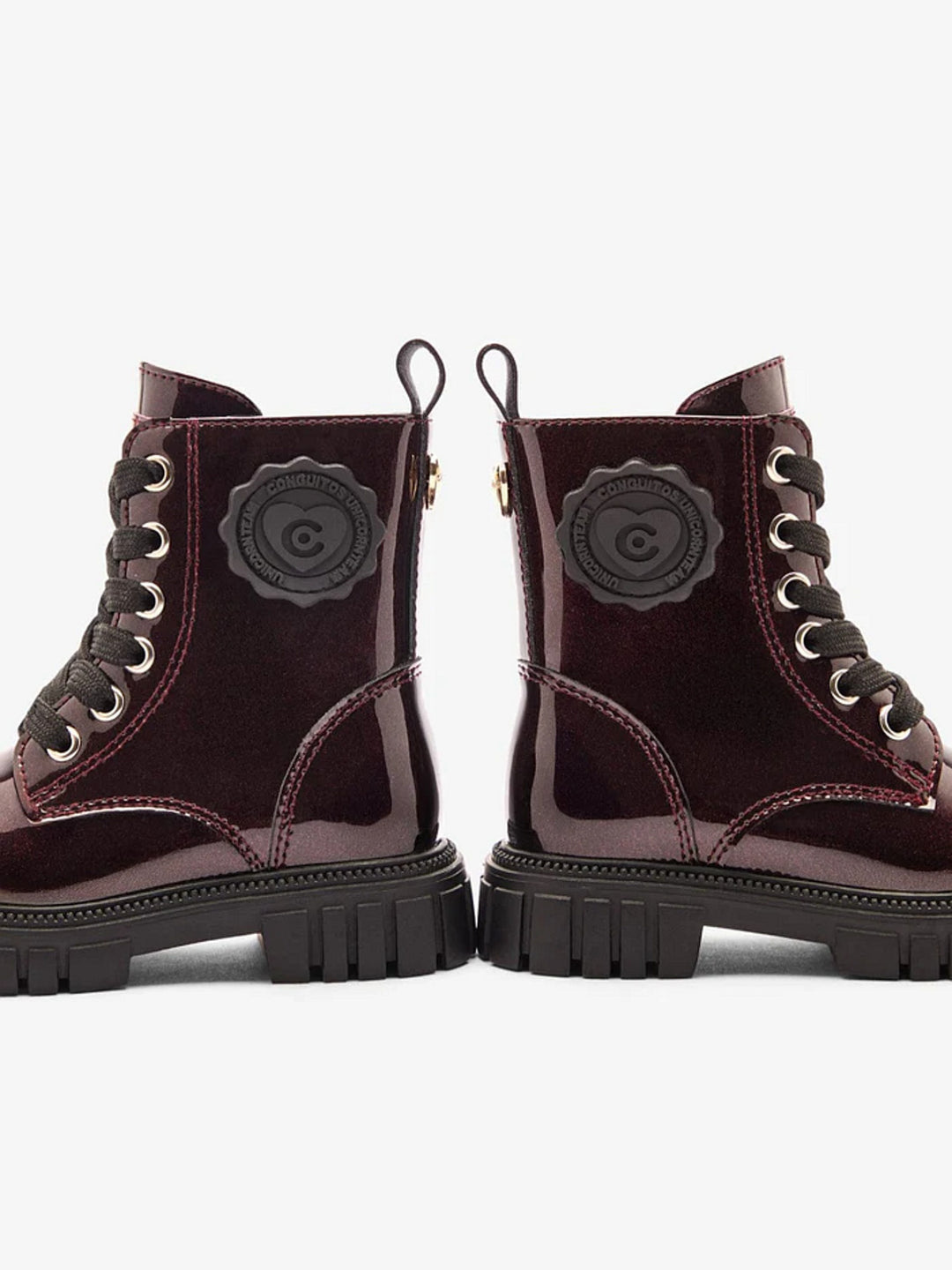 Conguitos Veteranenstiefel Mädchen Burgunderfarbener Lack