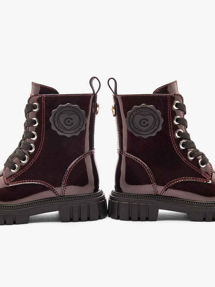 Conguitos Veteranenstiefel Mädchen Burgunderfarbener Lack