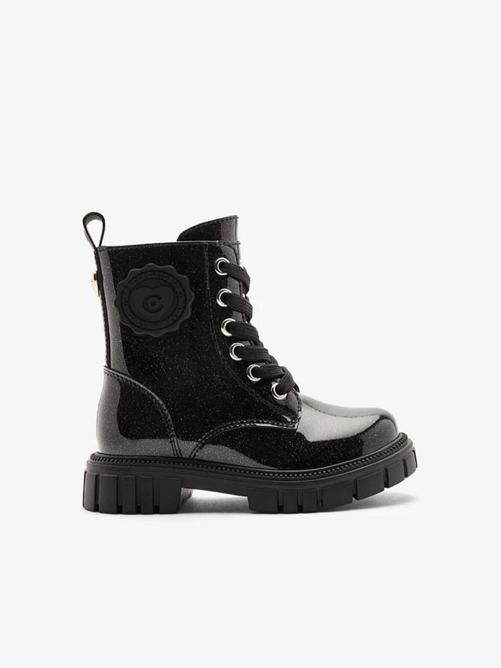 Conguitos Veteranenstiefel Mädchen Schwarz Lack