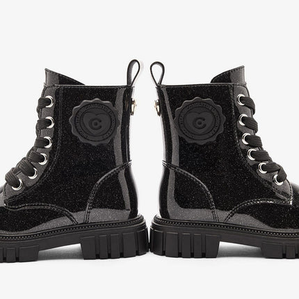 Conguitos Veteranenstiefel Mädchen Schwarz Lack