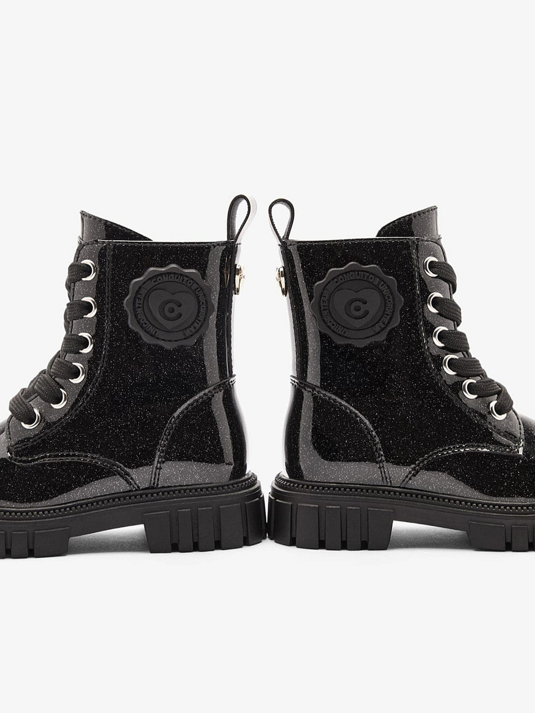 Conguitos Veteranenstiefel Mädchen Schwarz Lack