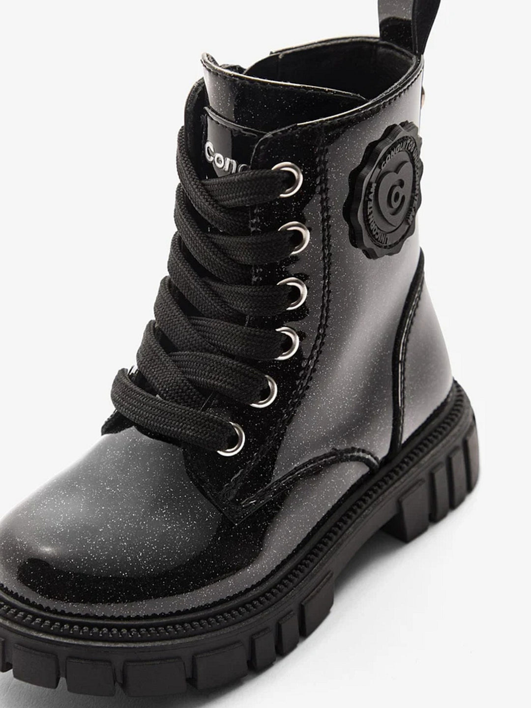 Conguitos Veteranenstiefel Mädchen Schwarz Lack