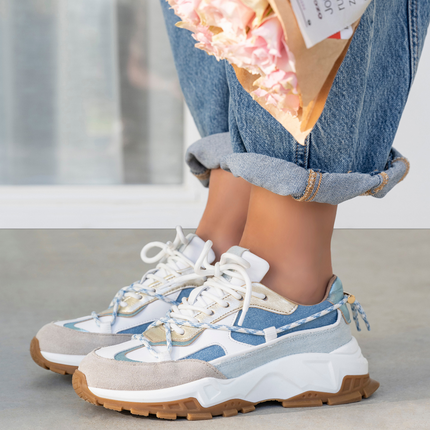 DWRS The label DWRS Turnschuhe BONNEY denim Champagne