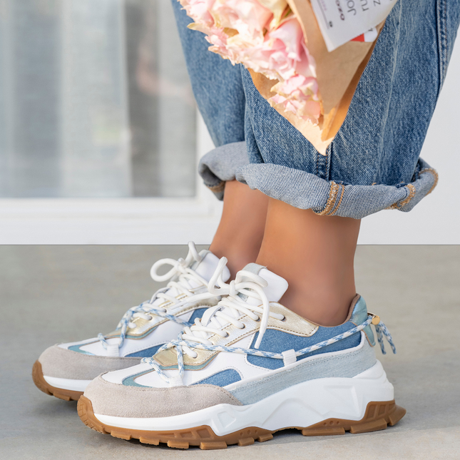 DWRS The label DWRS Turnschuhe BONNEY denim Champagne