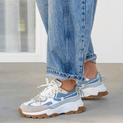 DWRS The label DWRS Turnschuhe BONNEY denim Champagne