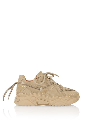 DWRS The label DWRS Turnschuhe JUPITER Beige Nieten