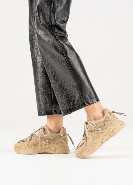 DWRS The label DWRS Turnschuhe JUPITER Beige Nieten