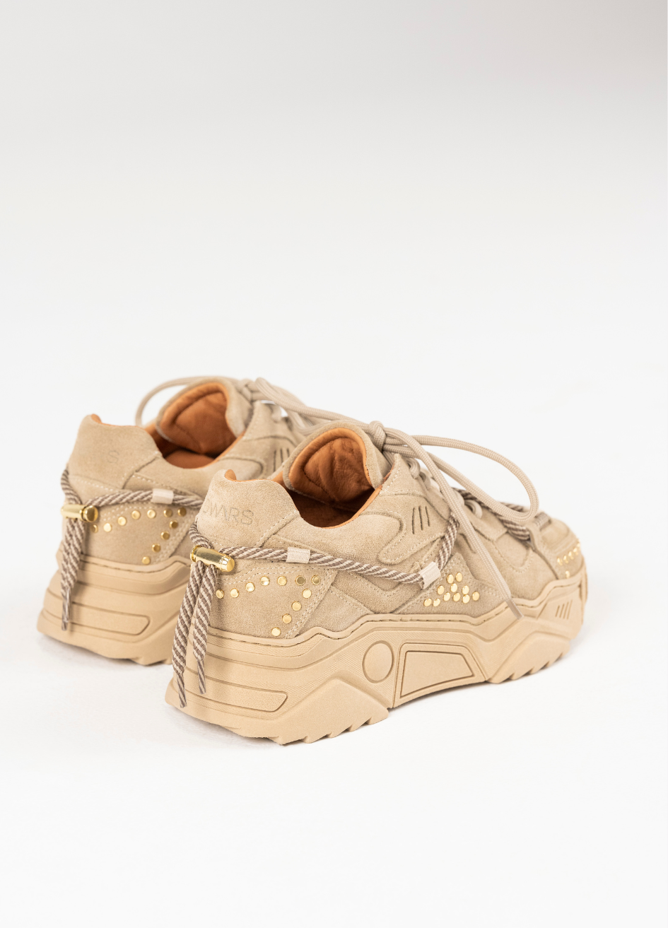 DWRS The label DWRS Turnschuhe JUPITER Beige Nieten