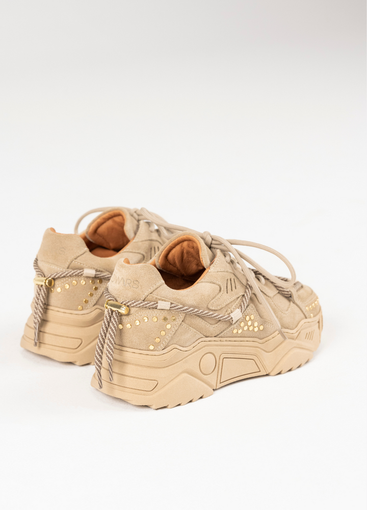 DWRS The label DWRS Turnschuhe JUPITER Beige Nieten