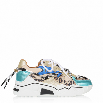 DWRS The label DWRS Turnschuhe JUPITER Leopard Beige Aqua