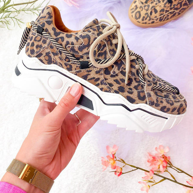 DWRS The label DWRS Turnschuhe JUPITER Leopard Beige