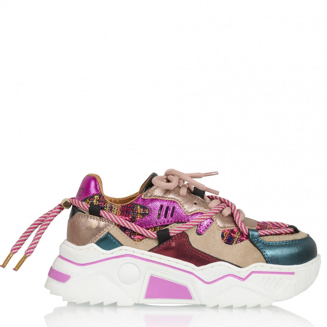DWRS The label DWRS Turnschuhe Mädchen JUPITER tweed Beige Fuchsia